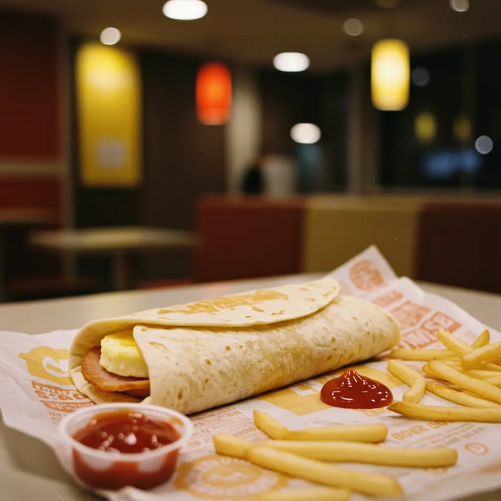 McDoanld's Breakfast Wrap with Ketchup