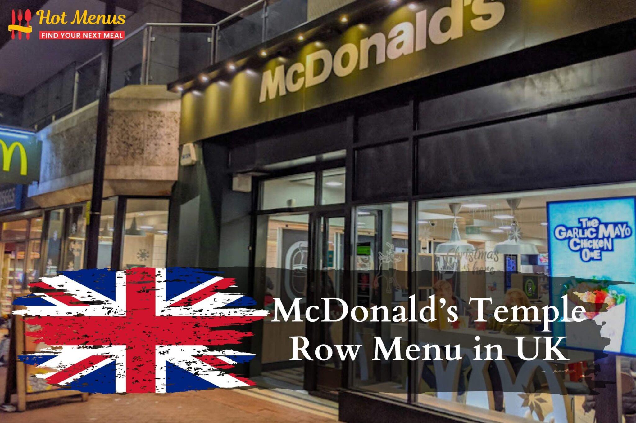New McDonald's Temple Row Menu And Prices UK 2026