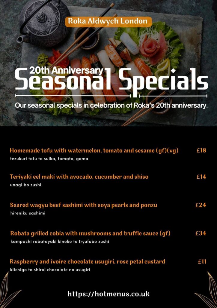 Roka Aldwych Seasonal Specials
