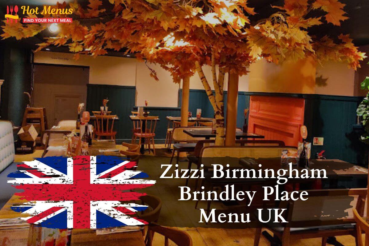 Zizzi Birmingham Brindley Place Menu