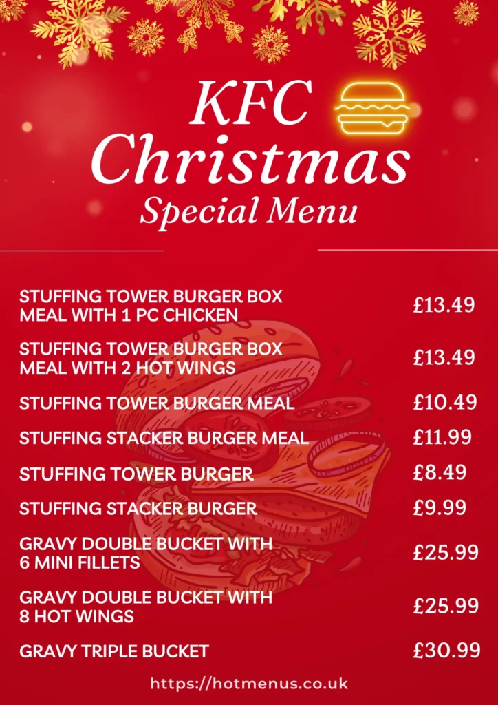 KFC Christmas Menu
