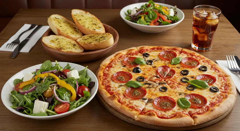Zizzi fresh salads and pizza
