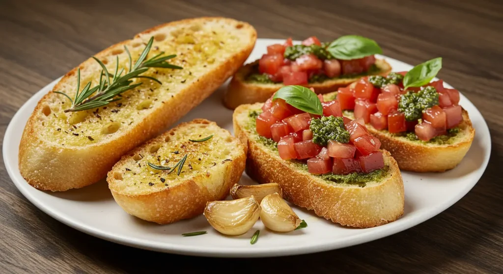 zizzi fried garlic bread with fried garlic cloves