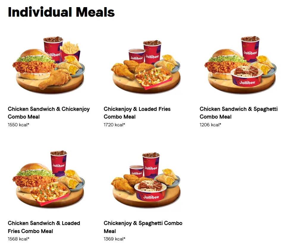 Jollibee Individual Meals