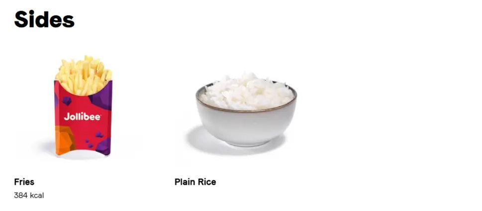 Jollibee Sides Menu
