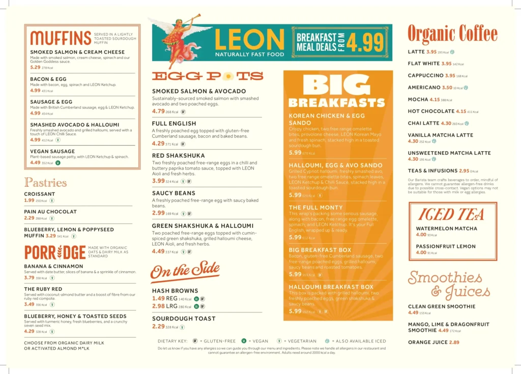 Leon Menu With Prices 2025