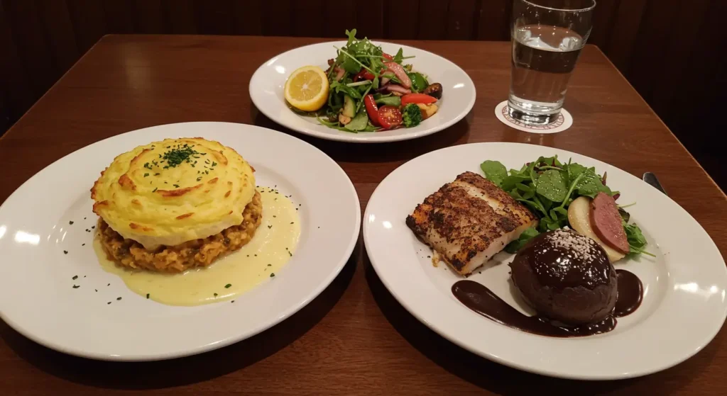 Shepherd’s Pie and Blackened Cod Fillet