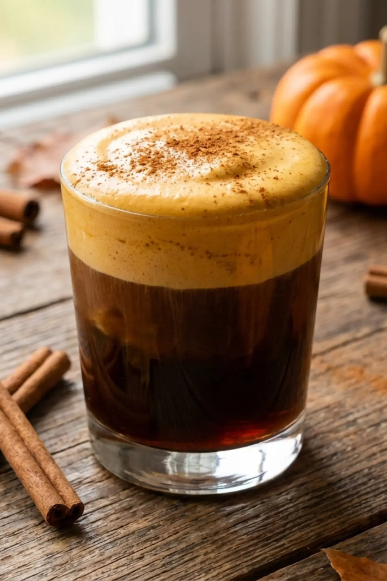 Homemade pumpkin cream cold brew