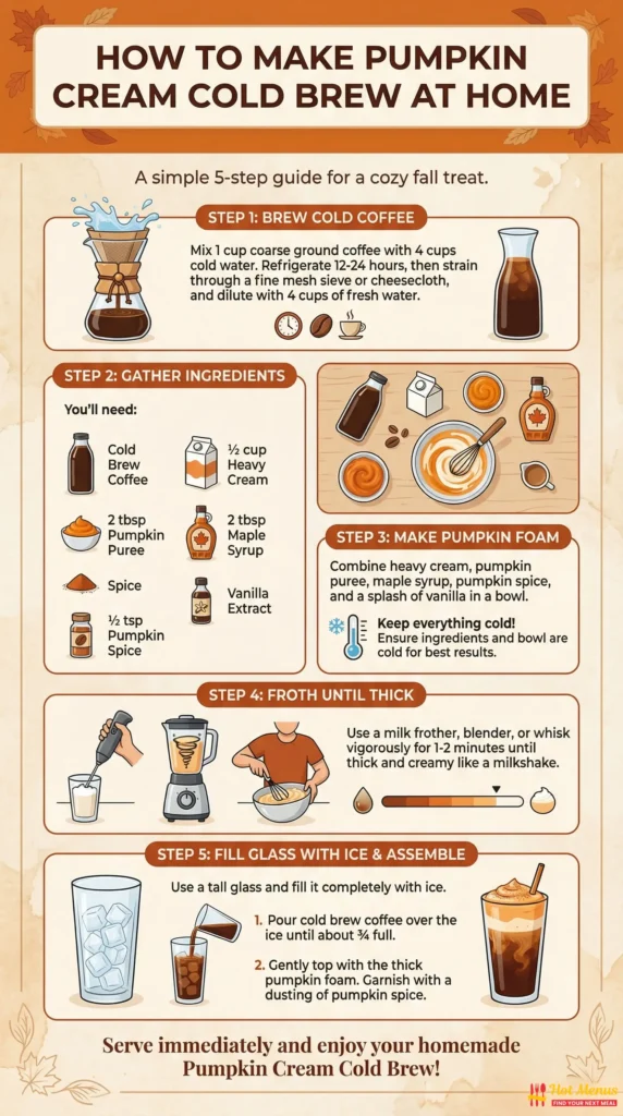 How to make pumpkin cream cold brew at home