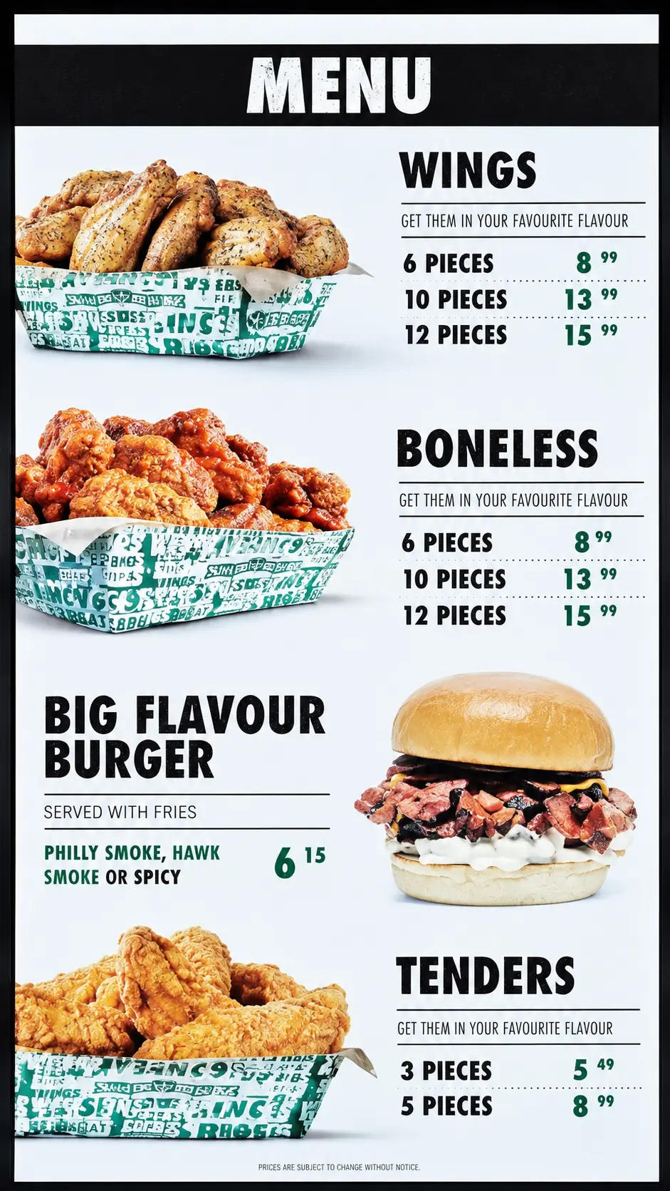 Wingstop Aberdeen Menu Prices